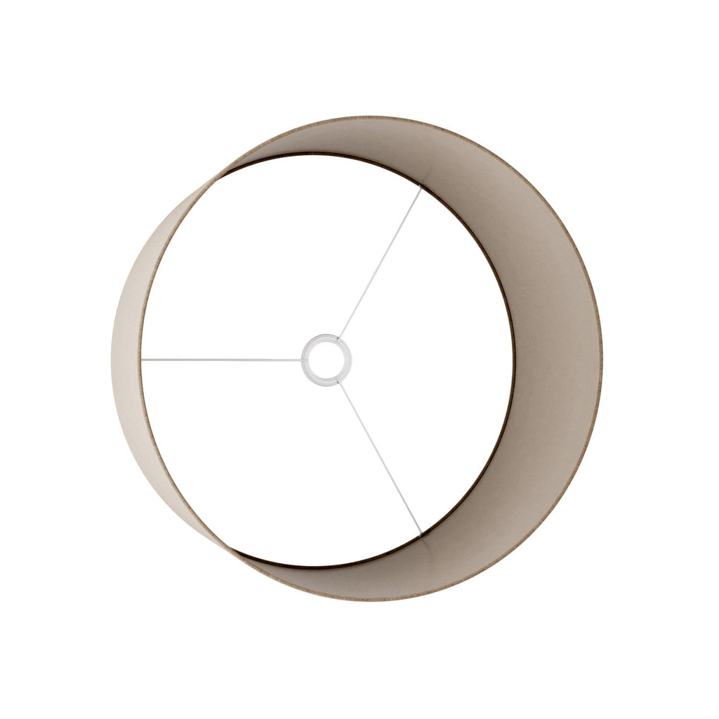 Zylinder-Lampenschirm XL aus Stoff mit E27-Fassung – Made in Italy – Braune Wolle – Ansicht 3