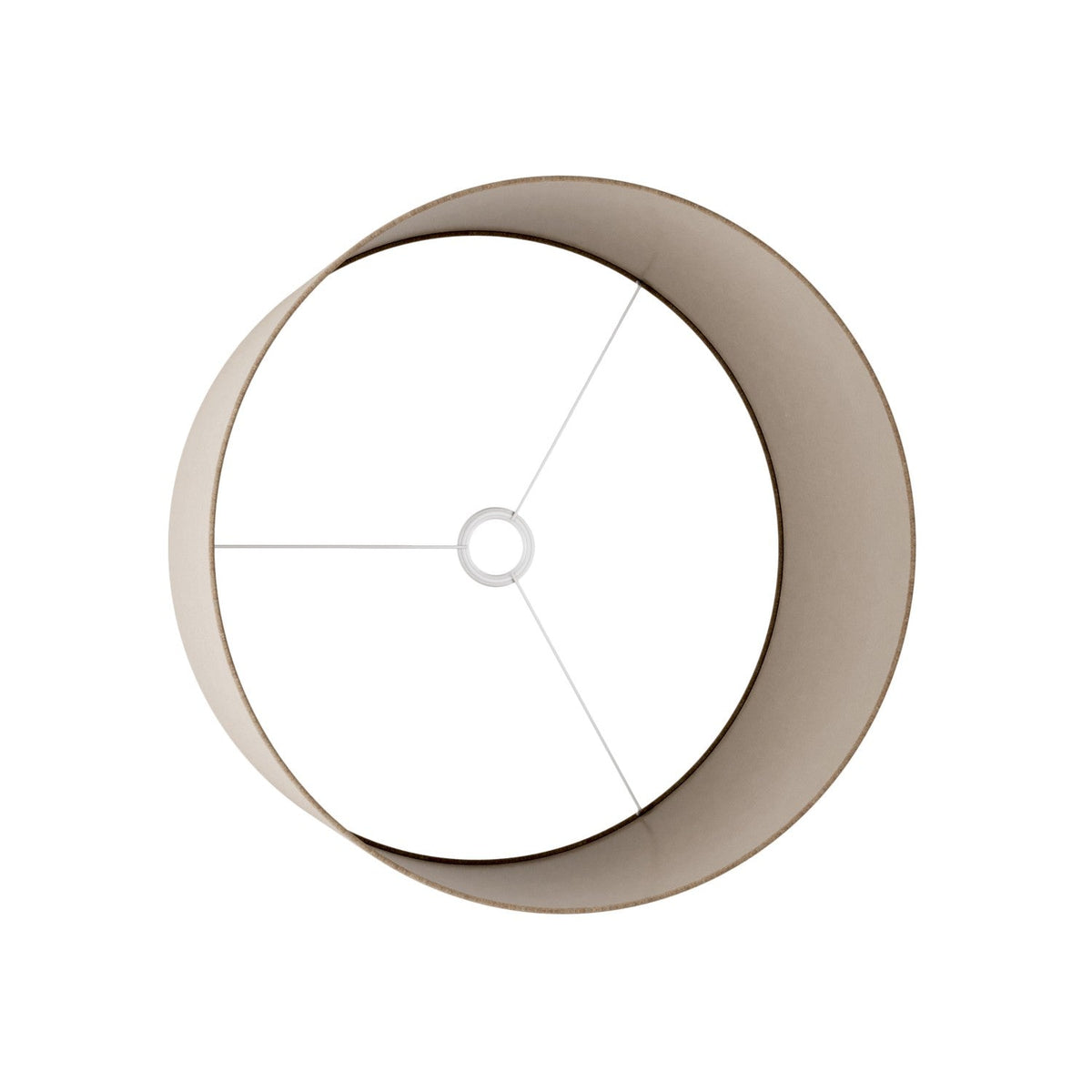 Zylinder-Lampenschirm XL aus Stoff mit E27-Fassung – Made in Italy – Braune Wolle – Ansicht 3