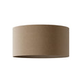 Zylinder-Lampenschirm XL aus Stoff mit E27-Fassung – Made in Italy – Braune Wolle
