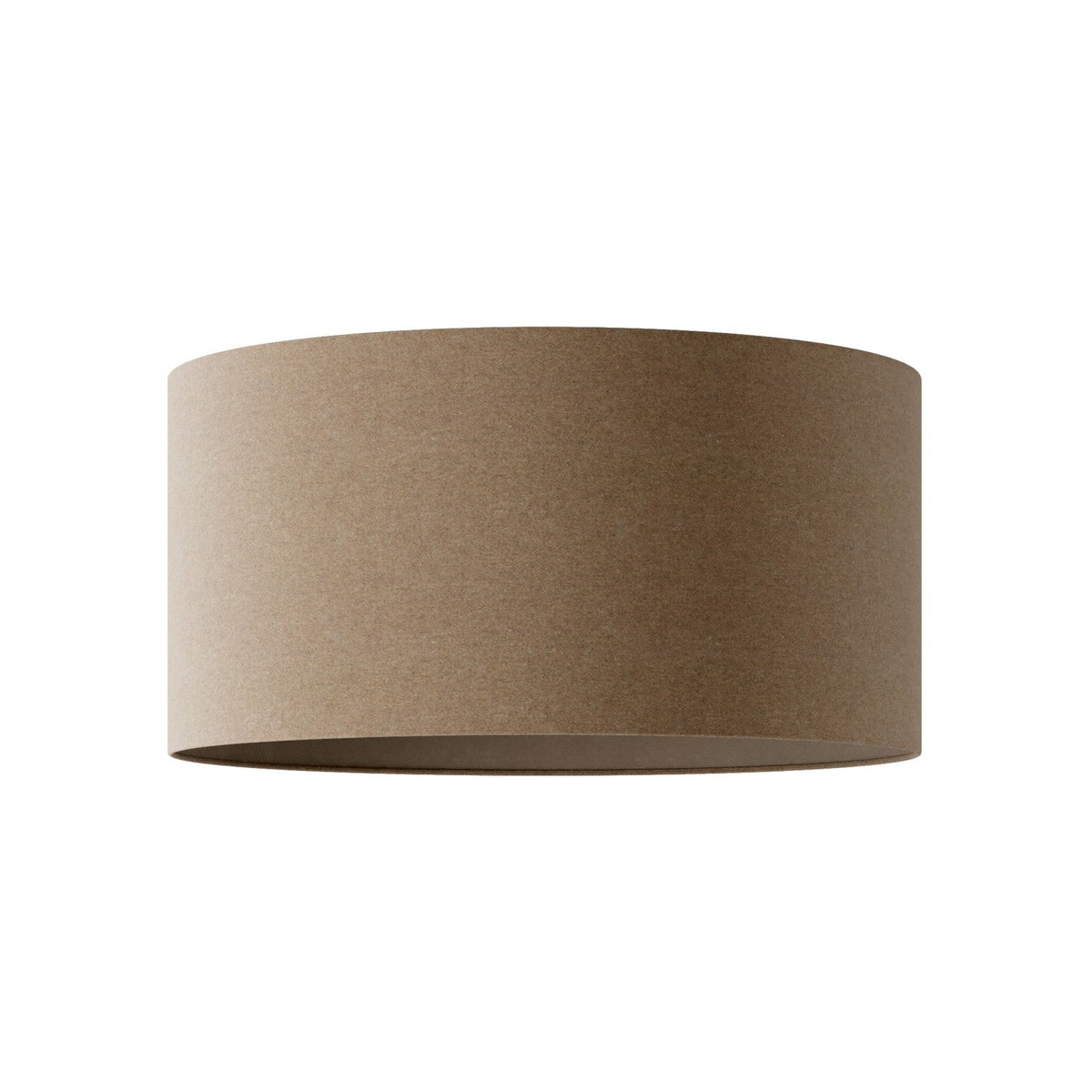 Zylinder-Lampenschirm XL aus Stoff mit E27-Fassung – Made in Italy – Braune Wolle