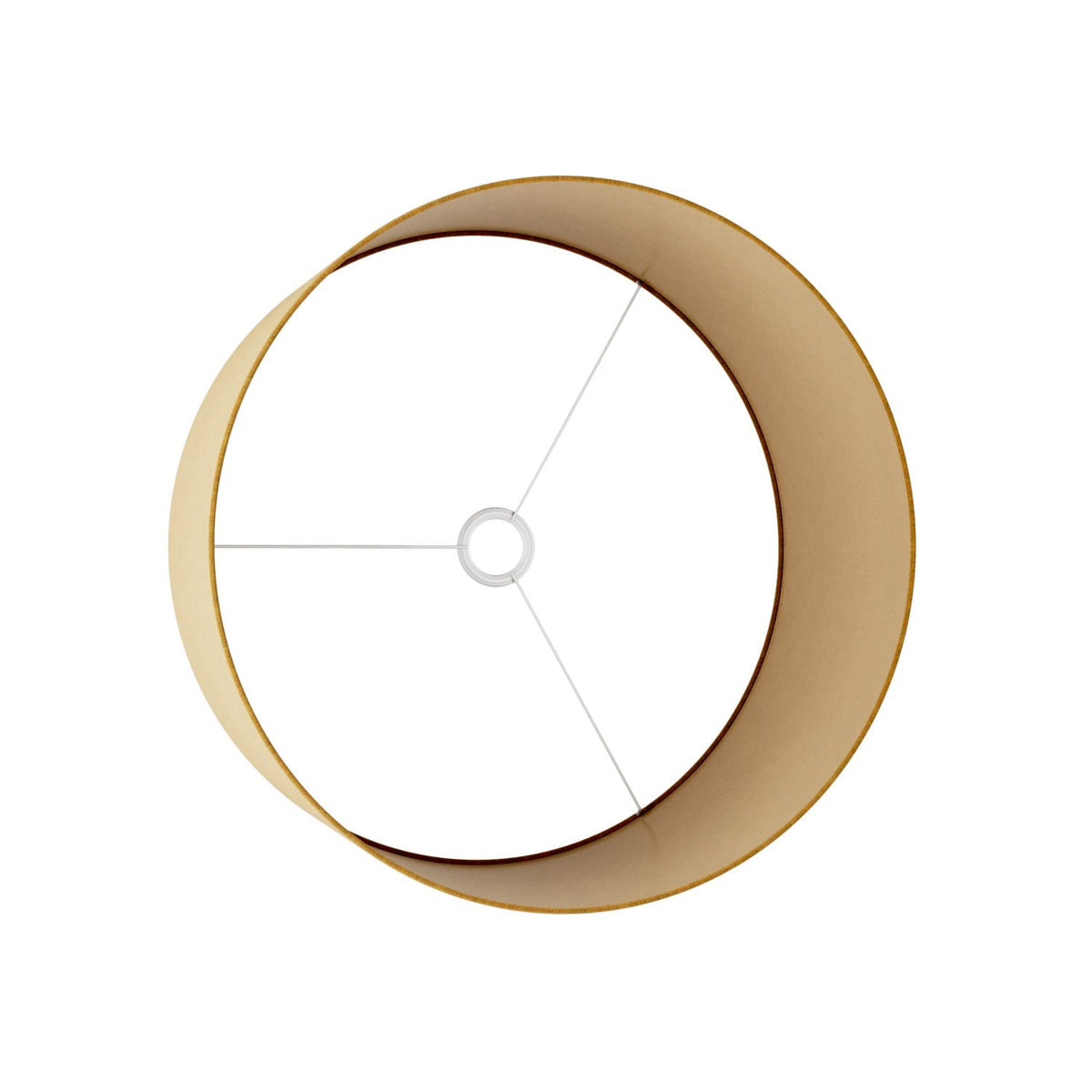 Zylindrischer XL-Stoffschirm mit E27-Fassung – Made in Italy – Senfgelbe Wolle – Ansicht 3