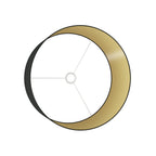 Zylinderschirm XL aus Stoff mit E27-Fassung – Made in Italy – Schwarz/Gold – Ansicht 3