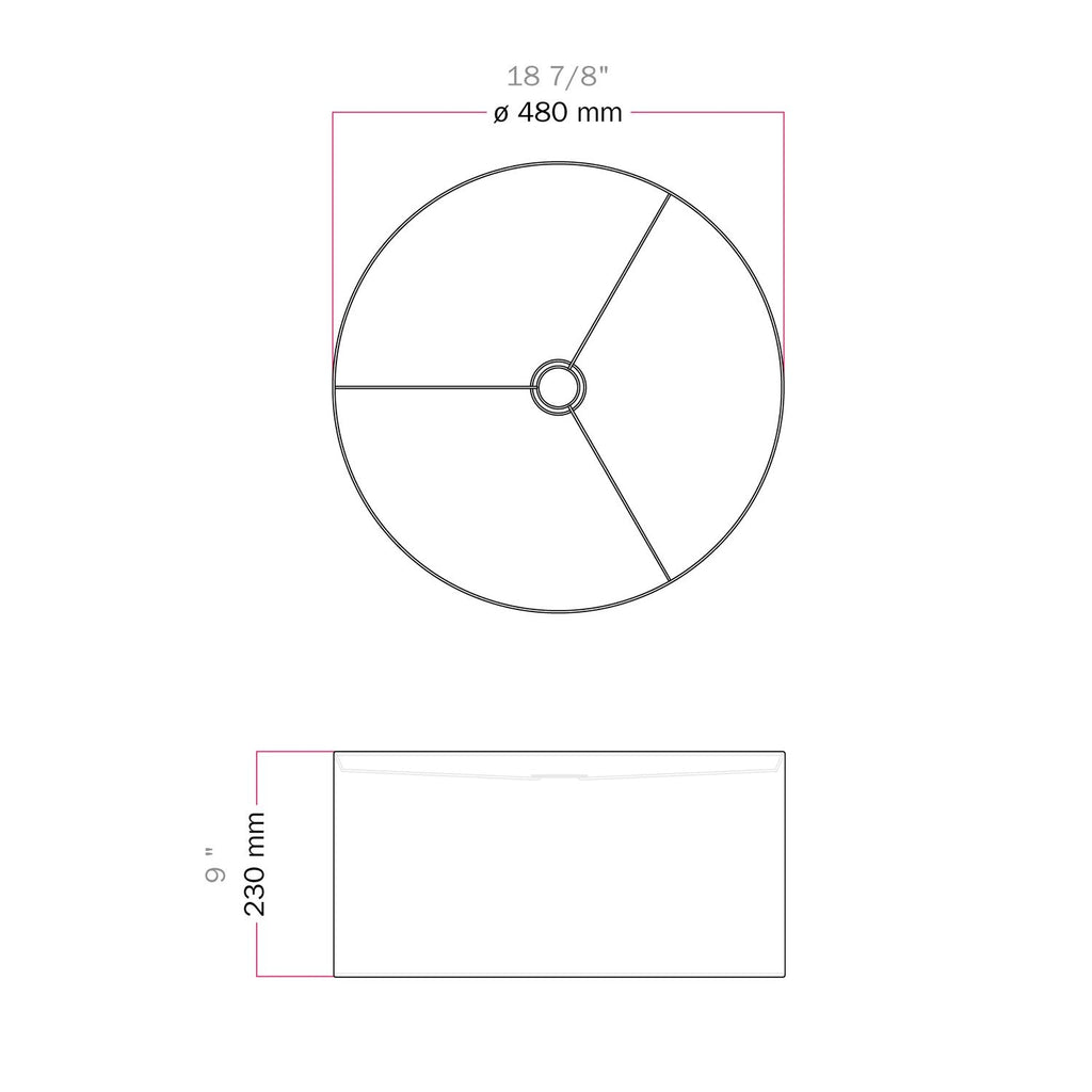 Zylindrischer XL-Lampenschirm aus Stoff mit E27-Fassung – Made in Italy – Teletta Anthrazit – Ansicht 6