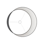 Zylindrischer XL-Lampenschirm aus Stoff mit E27-Fassung – Made in Italy – Teletta Anthrazit – Ansicht 3