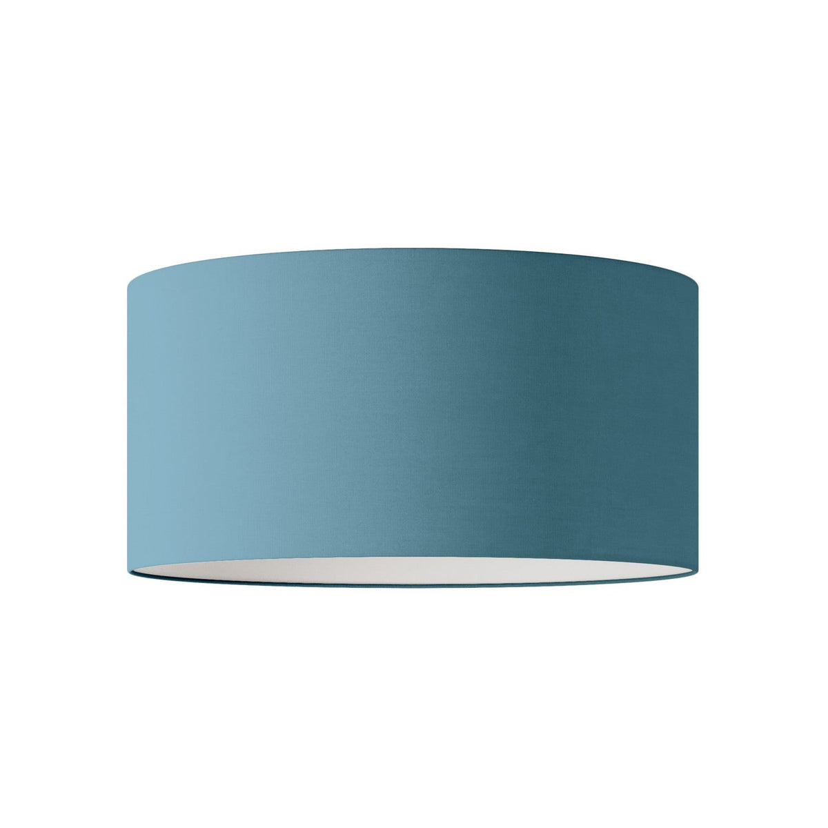 XL Zylinderschirm aus Stoff mit E27-Fassung – Made in Italy – Stoff in Azzurro Severo