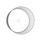 Lampenschirm Zylinder XL aus Stoff mit E27-Fassung – Made in Italy – Teletta Dunkelgrau – Ansicht 3
