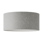XXL-Zylinder-Lampenschirm aus Stoff mit E27-Fassung – Made in Italy – Camelot Grau