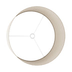 Zylinderlampenschirm XXL aus Stoff mit E27-Fassung - Made in Italy - Beige Wolle – Ansicht 3