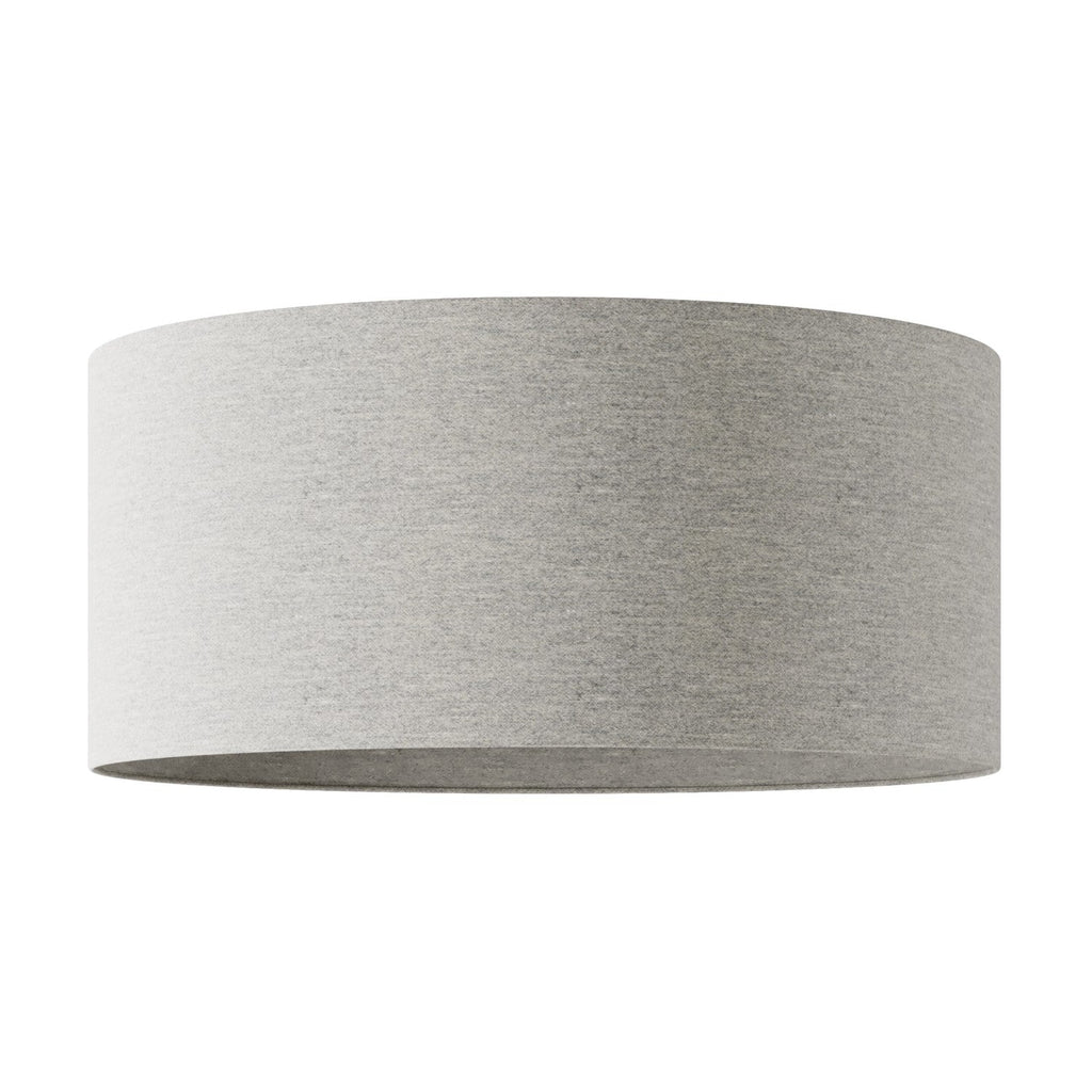 Cilindro XXL Lampenschirm aus Stoff mit E27-Fassung – Made in Italy – Hellgraue Wolle