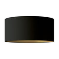 XXL-Zylinder-Lampenschirm aus Stoff mit E27-Fassung – Made in Italy – Schwarz/Gold