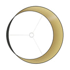 XXL-Zylinder-Lampenschirm aus Stoff mit E27-Fassung – Made in Italy – Schwarz/Gold – Ansicht 3
