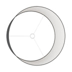 Lampenschirm Cilindro XXL aus Stoff mit E27-Fassung – Made in Italy – Stoff Anthrazit – Ansicht 3