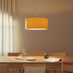 Zylindrischer XXL-Lampenschirm aus Stoff mit E27-Fassung – Made in Italy – Mandarinenstoff – Ansicht 2