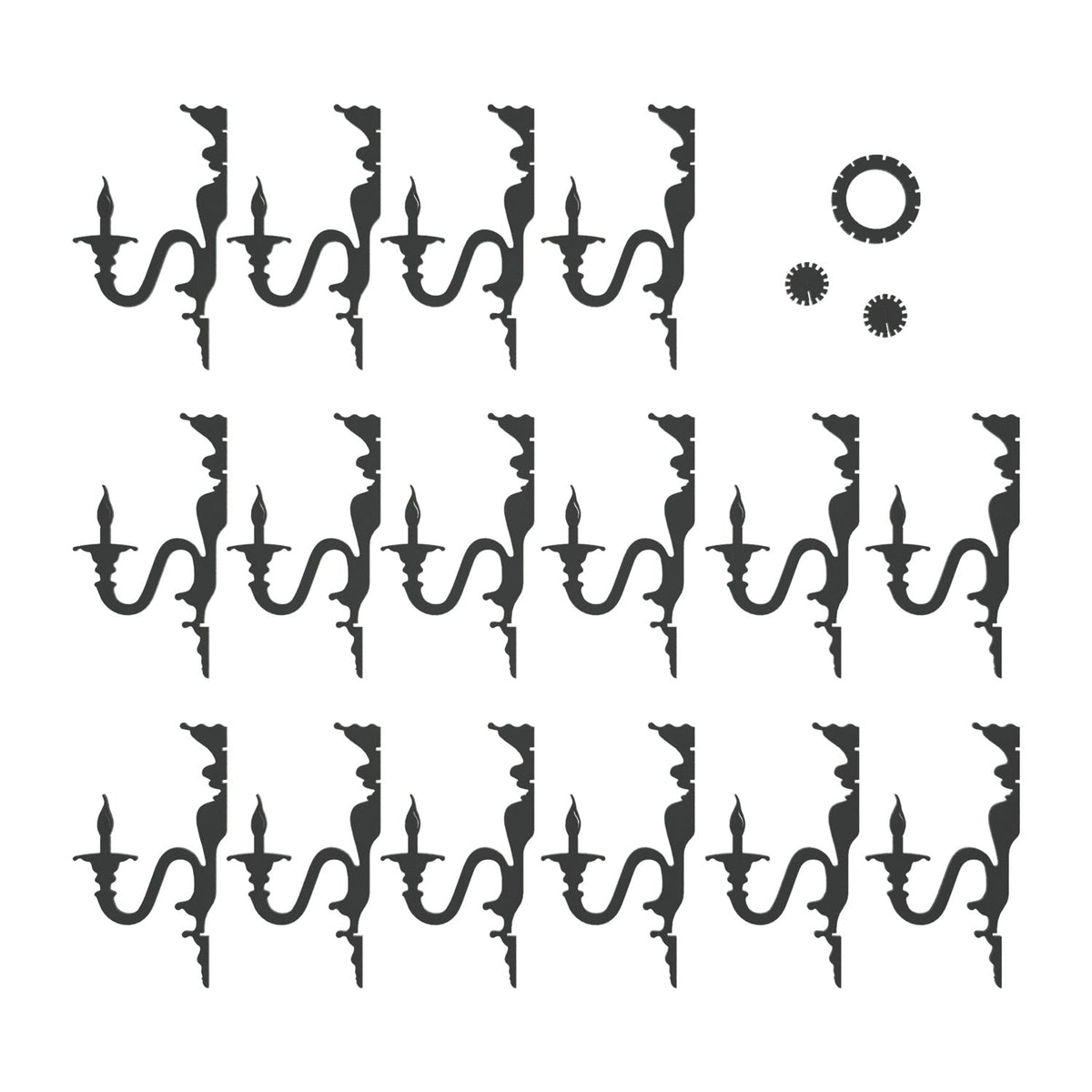 Klassischer SHHANDELIER-Lampenschirm aus schalldämmendem Material – Schwarzes Melange – Ansicht 3