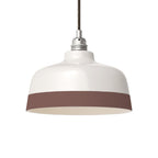 Lampenschirm Coppa zweifarbig aus Keramik Weiß und Braun, Kollektion Materia – Made in Italy