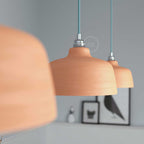 Schirm Coppa aus Keramik, Kollektion Materia – Made in Italy – Gestreifter Terrakotta – Ansicht 3