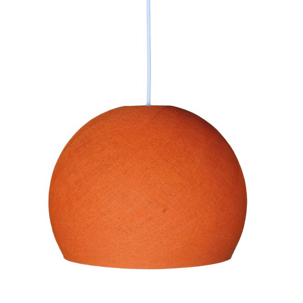 Kuppelförmiger Lampenschirm aus 100 % handgefertigtem Draht – Polyester Orange