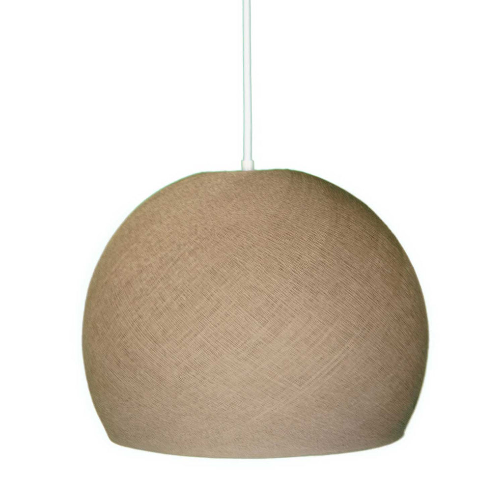 Kuppelschirm aus 100% handgefertigtem Draht – Polyester Cappuccino