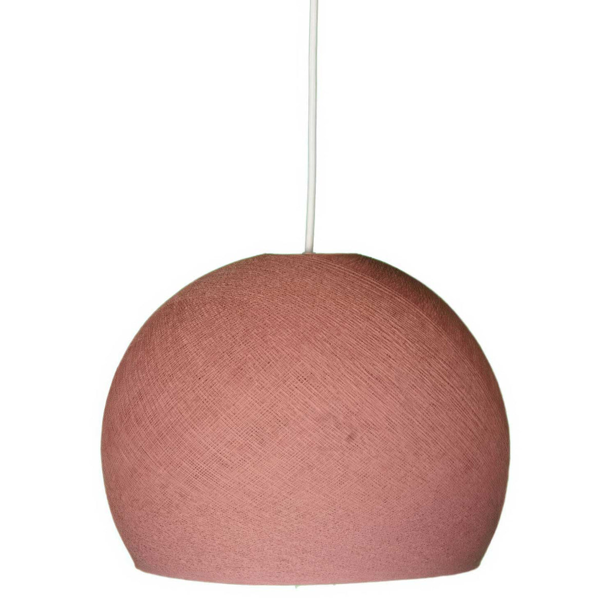 Kuppel-Lampenschirm aus 100% handgefertigtem Draht – Polyester Puderrosa