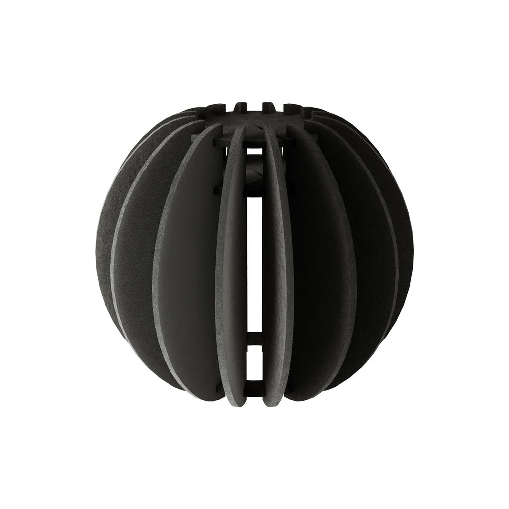 Elliptischer LAMPSHADE aus schallabsorbierendem Material – Schwarz melange