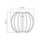 Elliptischer LAMPSHADE-Lampenschirm aus schallabsorbierendem Material – Taupe meliert – Ansicht 4