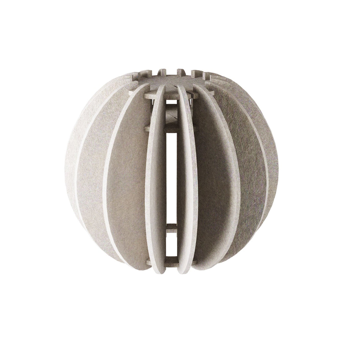 Elliptischer LAMPSHADE-Lampenschirm aus schallabsorbierendem Material – Taupe meliert