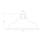Harbour-Lampenschirm aus emailliertem Metall mit E27-Fassung, Durchmesser 38 cm – Senfgelb – Ansicht 3