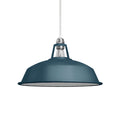 Lampenschirm Harbour aus emailliertem Metall mit E27-Fassung, Durchmesser 38 cm – Petrol