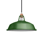 Harbour Lampenschirm aus emailliertem Metall mit E27-Fassung, Durchmesser 38 cm – Grün