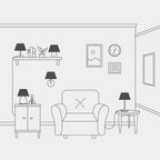 Lampenschirm Impero mit E27-Fassung für Tisch- oder Wandleuchte – Made in Italy – Teletta Anthrazit – Ansicht 5