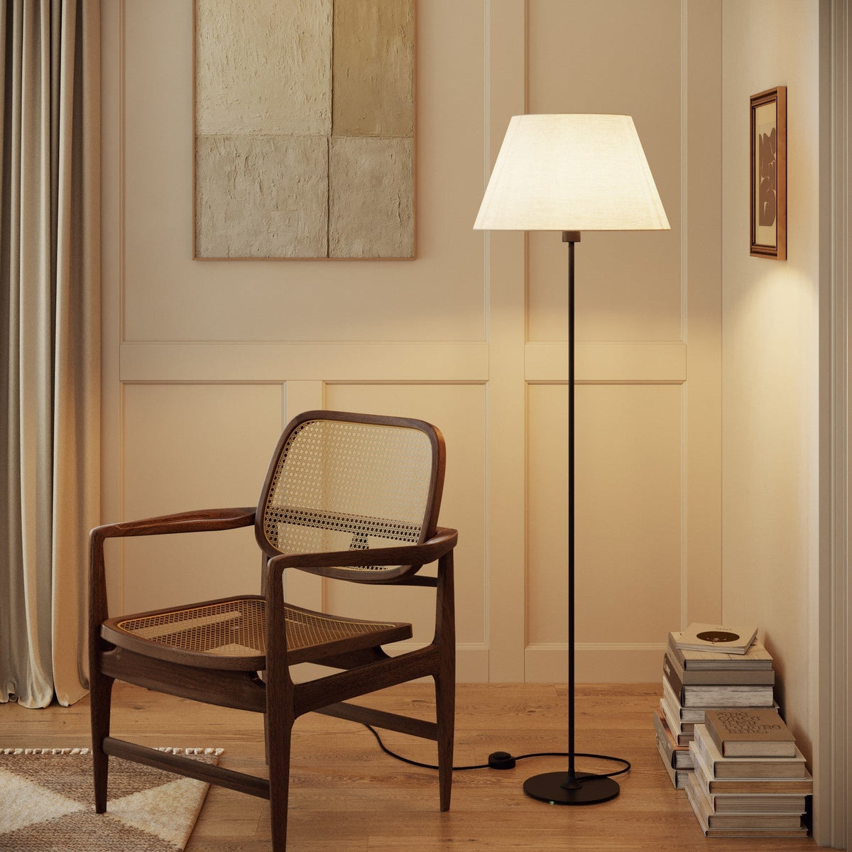 Impero L Lampenschirm für Tisch- oder Wandleuchte mit E27-Fassung - Made in Italy - Arenal Sand – Ansicht 2