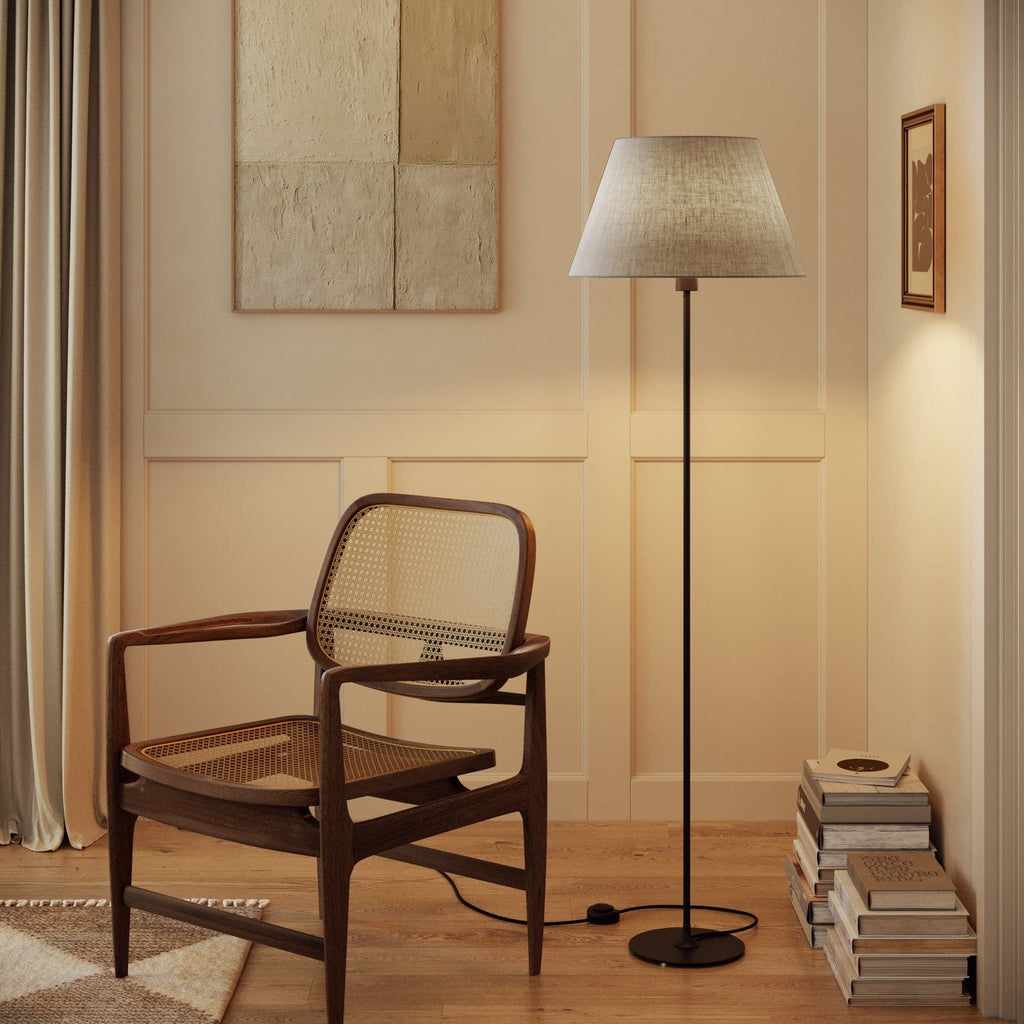 Impero Lampenschirm L für Tischlampe oder Wandleuchte mit E27-Fassung – Made in Italy – Camelot Grau – Ansicht 2