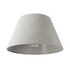Impero L Lampenschirm für Tischlampe oder Wandleuchte mit E27-Fassung - Made in Italy - Hellgraue Wolle