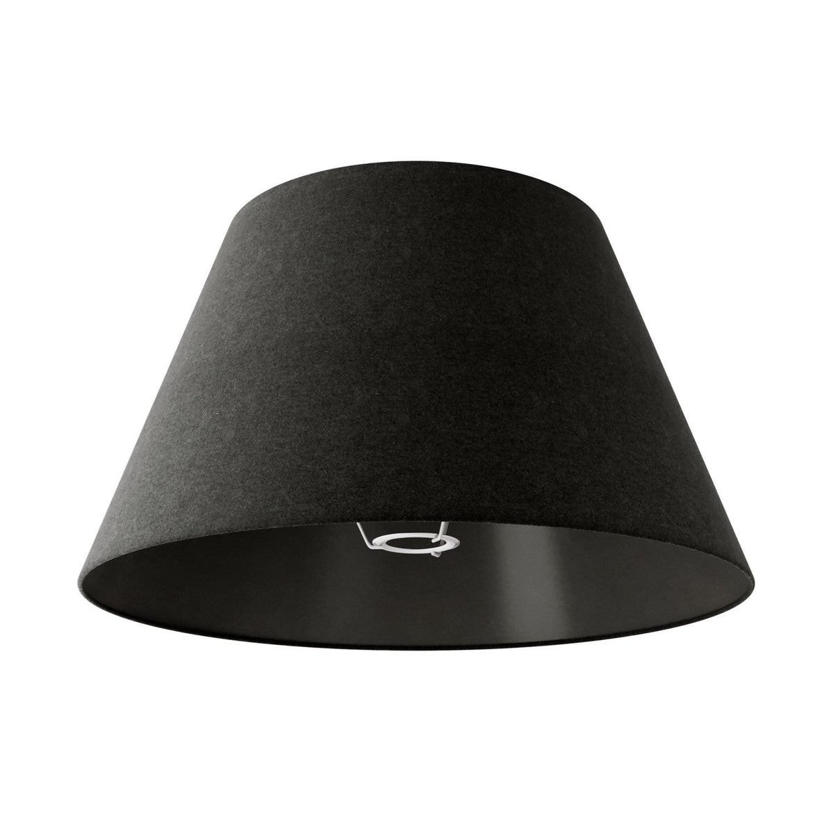 Impero-Lampenschirm L für Tisch- oder Wandleuchte mit E27-Fassung – Made in Italy – Dunkelgraue Wolle