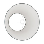 Impero L-Lampenschirm für Tischlampe oder Wandleuchte mit E27-Fassung – Made in Italy – Dunkelgraues Leinwandgewebe – Ansicht 3