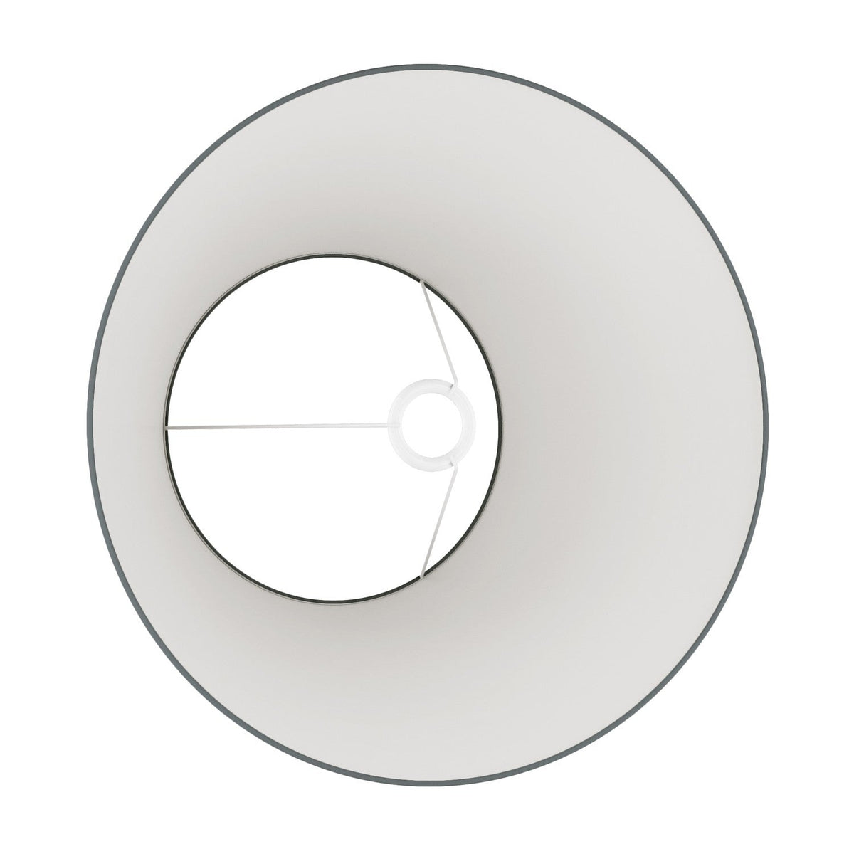 Impero L-Lampenschirm für Tischlampe oder Wandleuchte mit E27-Fassung – Made in Italy – Dunkelgraues Leinwandgewebe – Ansicht 3