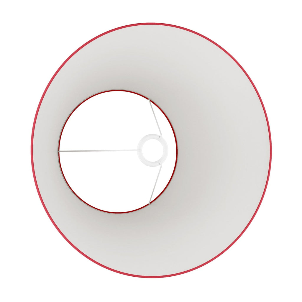 Impero Lampenschirm L für Tischlampe oder Wandleuchte mit E27-Fassung – Made in Italy – Stoff Rot – Ansicht 3