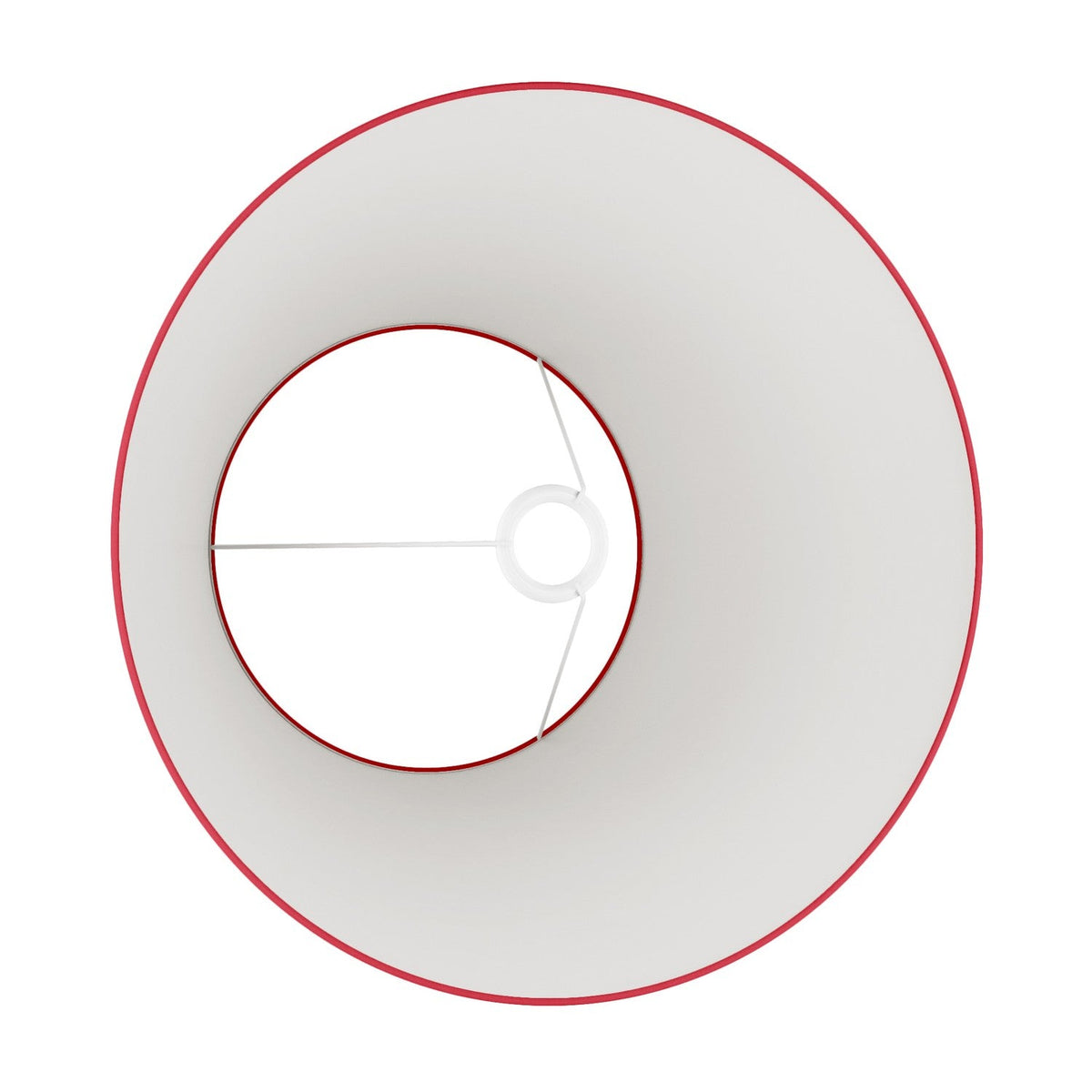 Impero Lampenschirm L für Tischlampe oder Wandleuchte mit E27-Fassung – Made in Italy – Stoff Rot – Ansicht 3