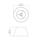Impero Lampenschirm L für Tischlampe oder Wandleuchte mit E27-Fassung – Made in Italy – Stoff Rot – Ansicht 6