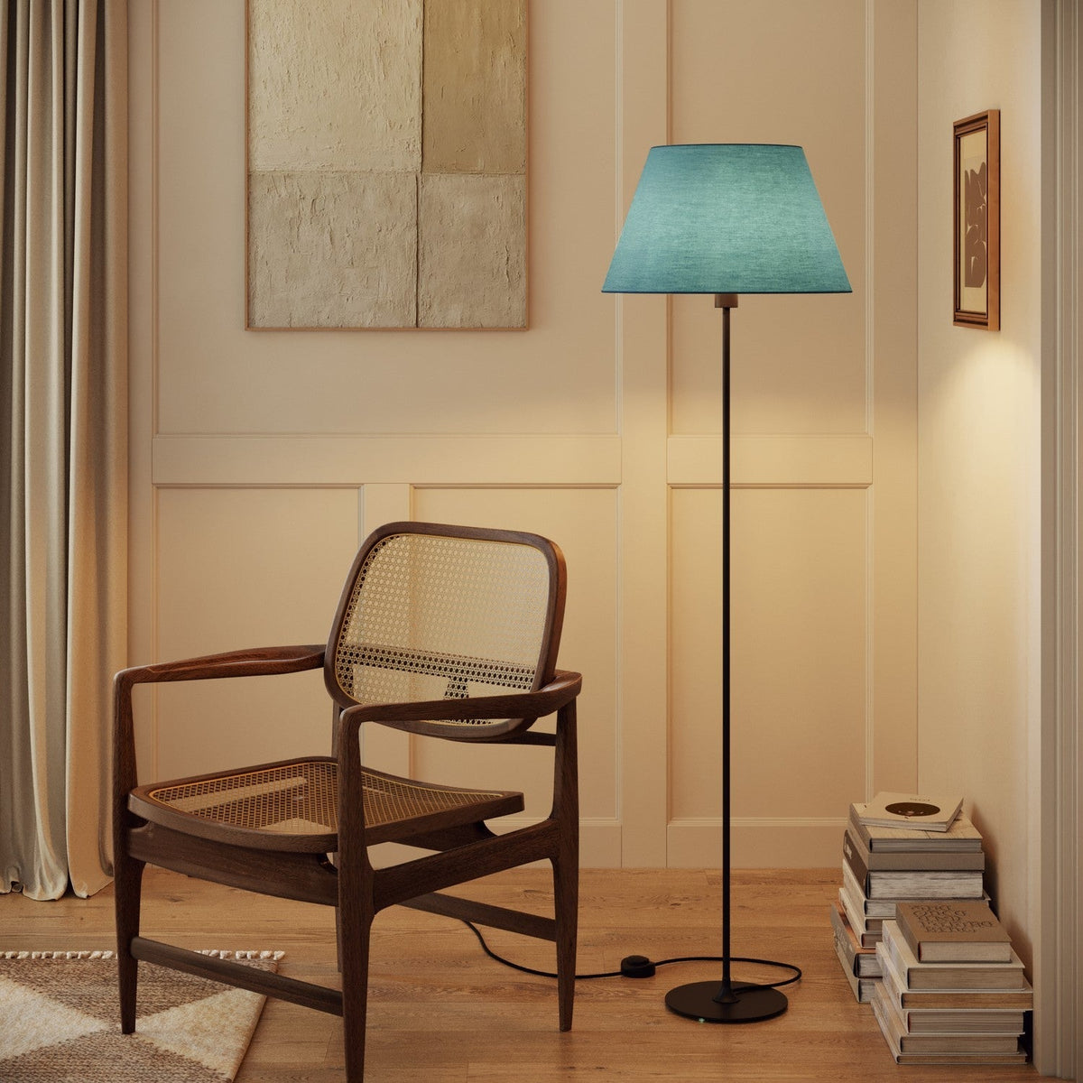 Impero L Lampenschirm für Tisch- oder Wandlampe mit E27-Fassung – Made in Italy – Teletta Verde Dubbio – Ansicht 2