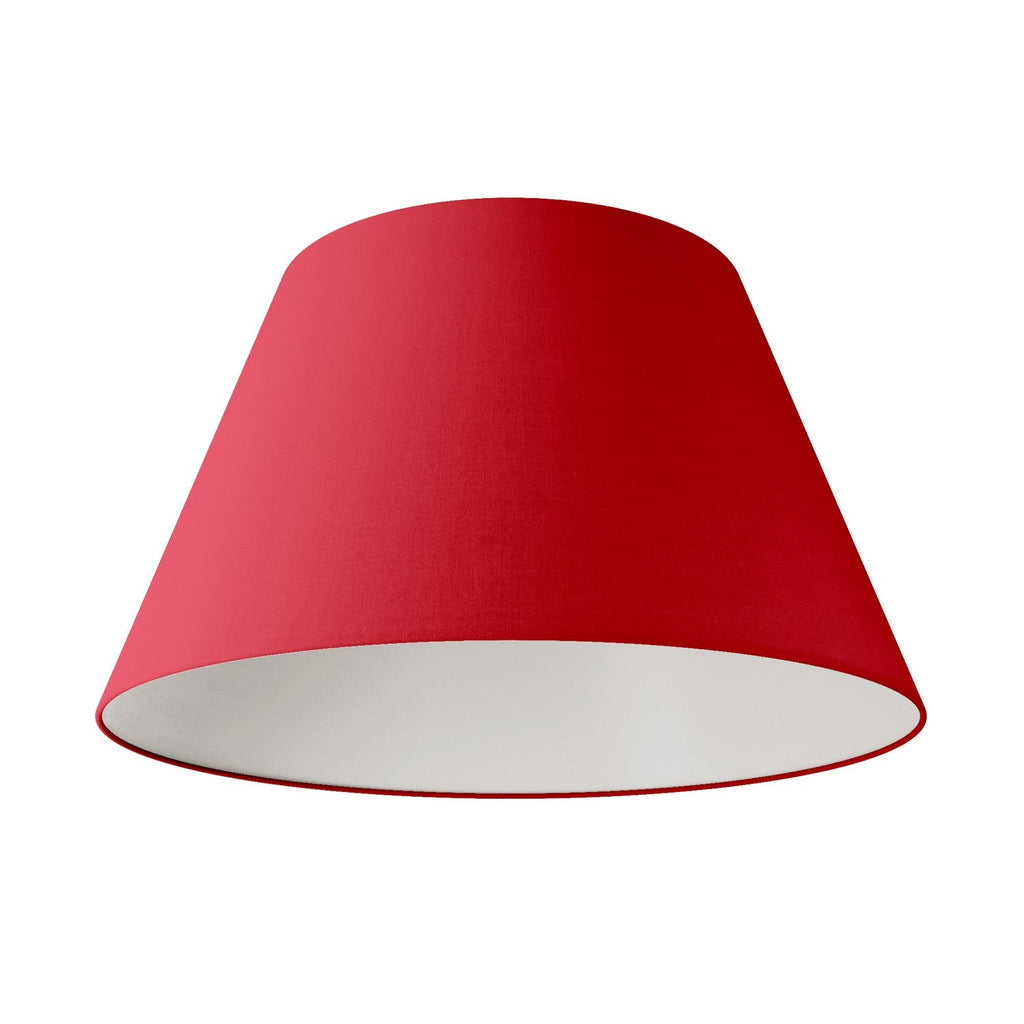 Impero L Zylinderschirm für Pendelleuchten mit E27-Fassung – Made in Italy – Roter Stoff