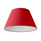 Impero L Zylinderschirm für Pendelleuchten mit E27-Fassung – Made in Italy – Roter Stoff