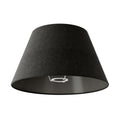 Lampenschirm Impero M aus Stoff für Tischlampe oder Wandleuchte mit E27-Fassung – Made in Italy – Dunkelgraue Wolle
