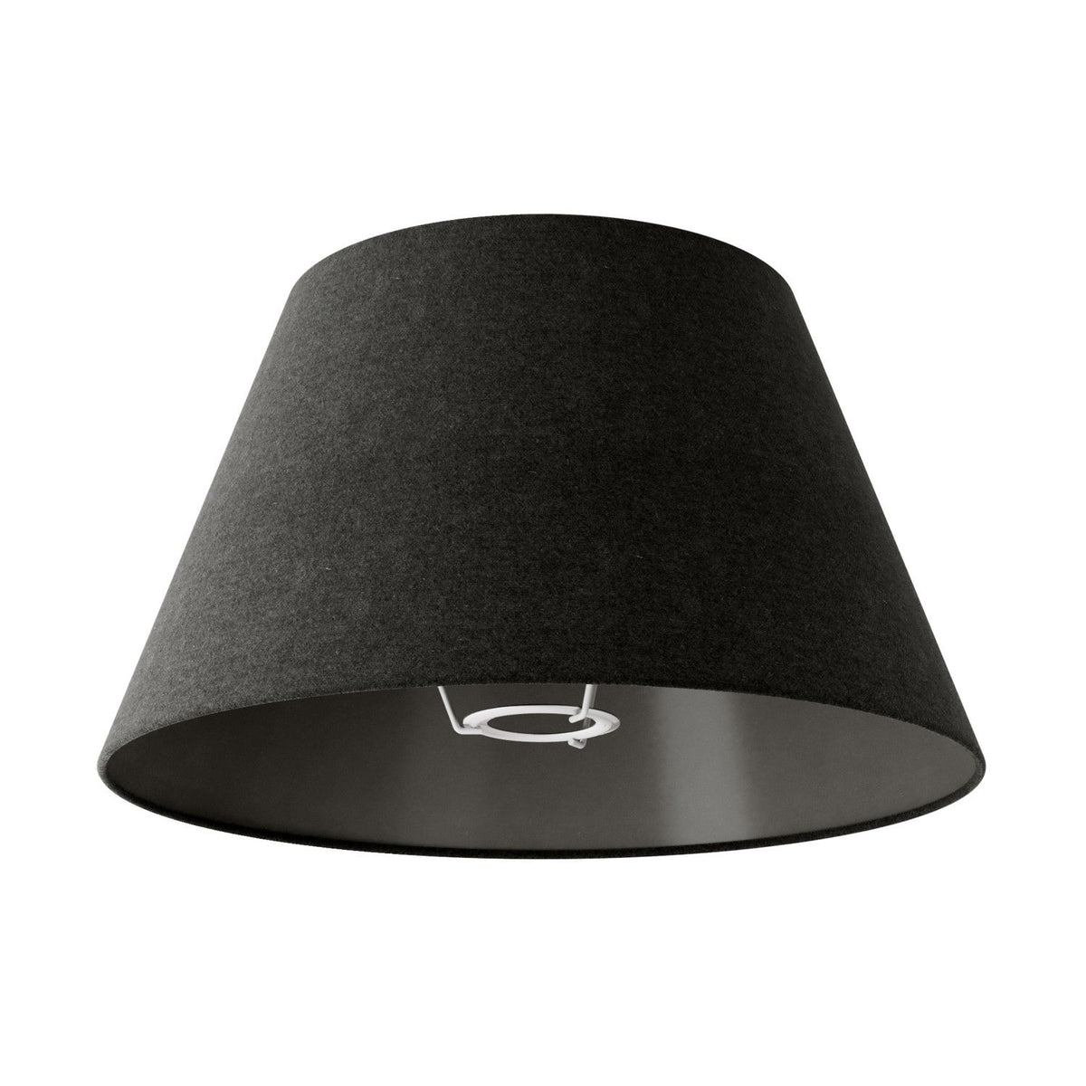 Lampenschirm Impero M aus Stoff für Tischlampe oder Wandleuchte mit E27-Fassung – Made in Italy – Dunkelgraue Wolle