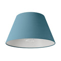 Impero M Lampenschirm aus Stoff für Tischlampe oder Wandleuchte mit E27-Fassung – Made in Italy – Gewebe hellblau Severus