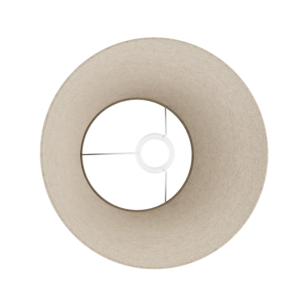 Lampenschirm Impero M aus Stoff für Stehlampe mit E27-Fassung – Made in Italy – Beige Wolle – Ansicht 3