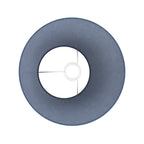 Lampenschirm Impero M aus Stoff für Stehleuchten, E27-Fassung – Made in Italy – Blaue Wolle – Ansicht 3
