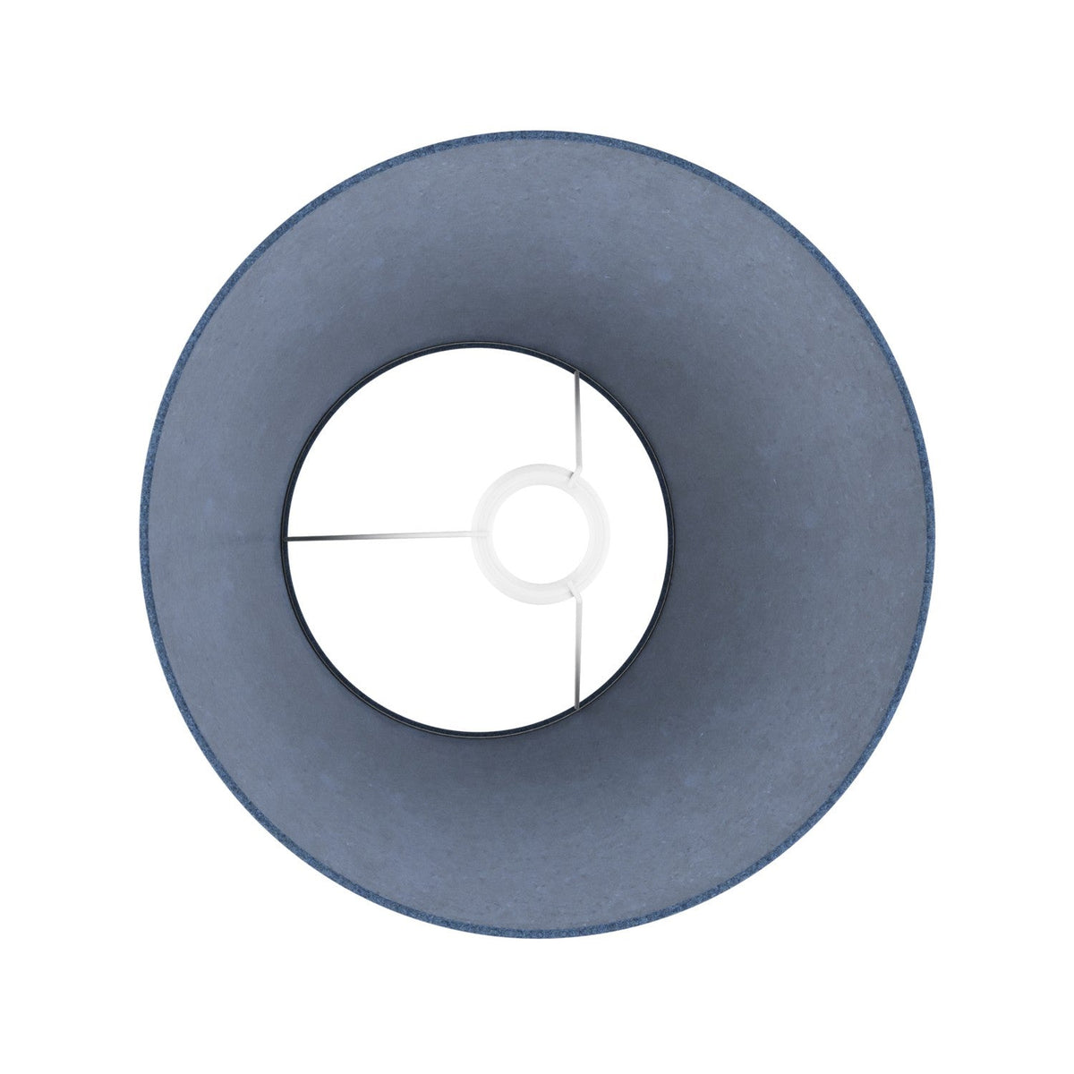 Lampenschirm Impero M aus Stoff für Stehleuchten, E27-Fassung – Made in Italy – Blaue Wolle – Ansicht 3