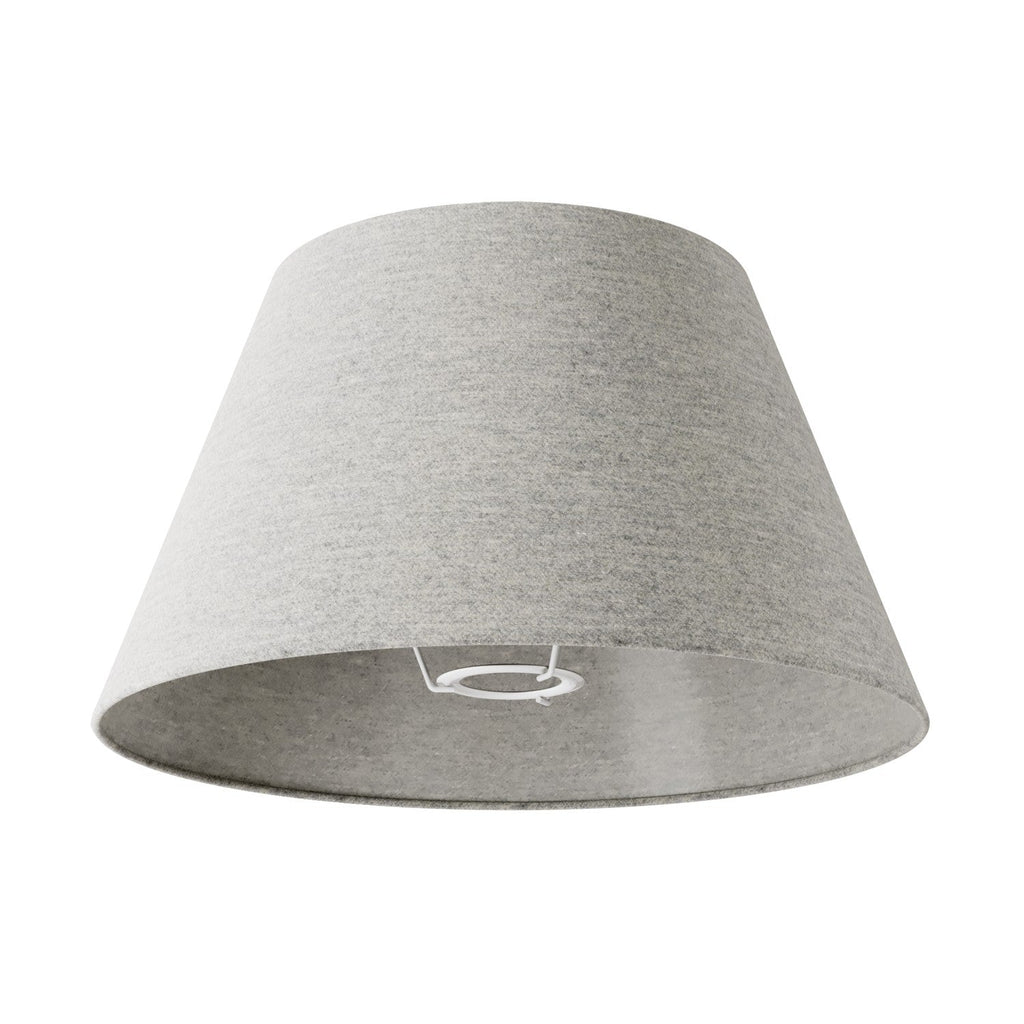 Lampenschirm Impero M aus Stoff für Stehleuchten mit E27-Fassung – Made in Italy – Hellgraue Wolle
