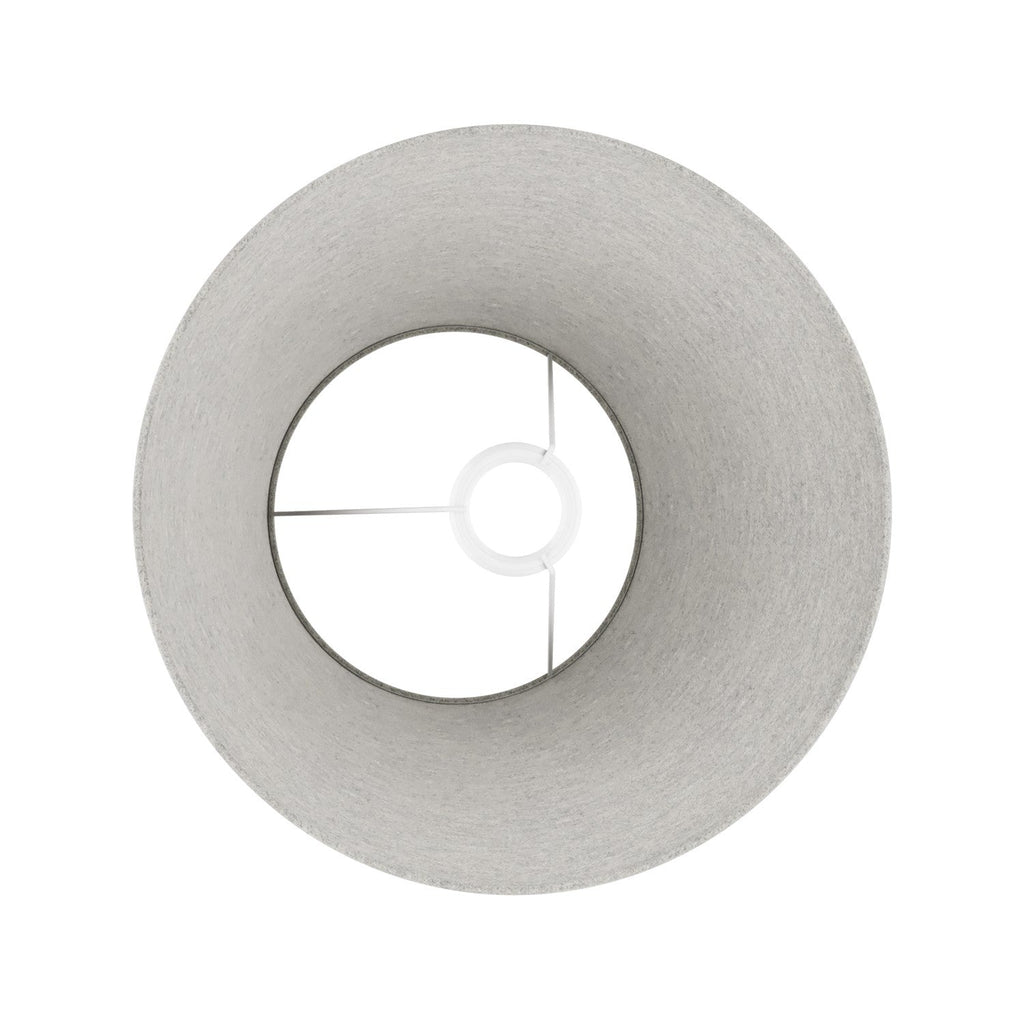 Lampenschirm Impero M aus Stoff für Stehleuchten mit E27-Fassung – Made in Italy – Hellgraue Wolle – Ansicht 3